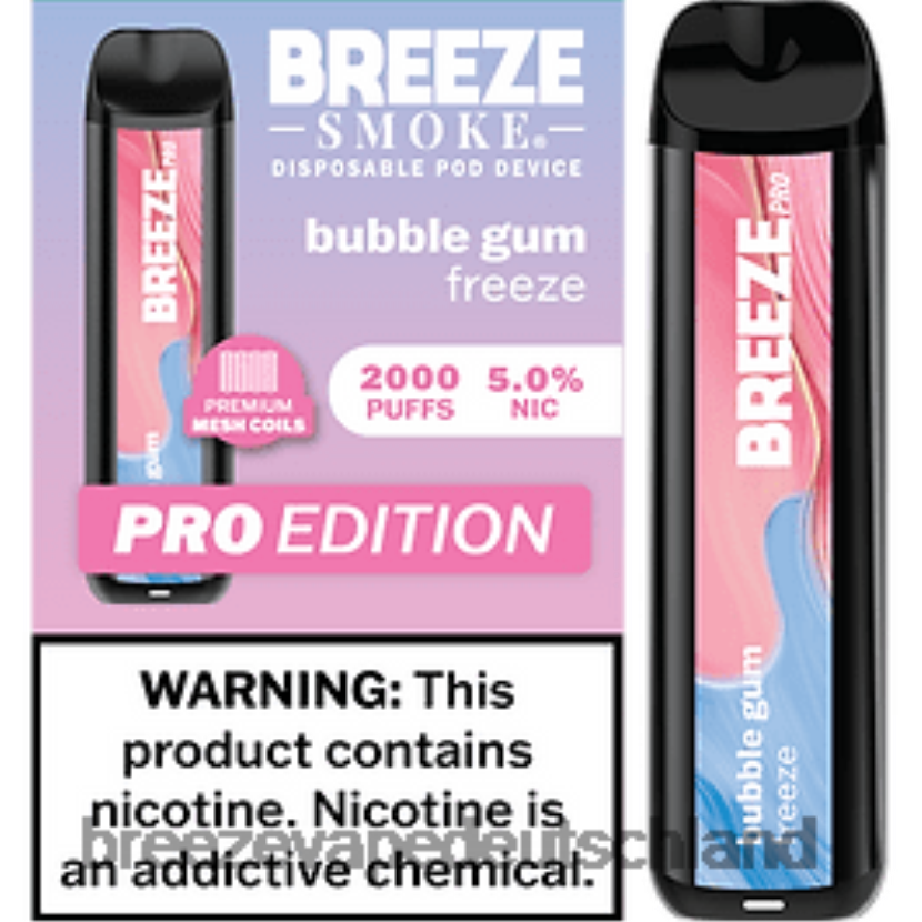 DB4FTR31 Breeze Pro 2000 Züge Kaugummi einfrieren | Breeze Vape Near Me