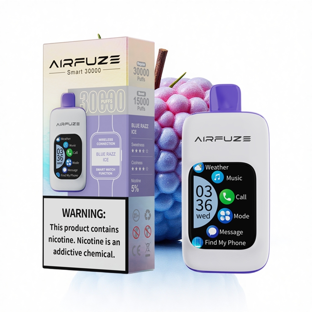 AirFuze Smart 30000 Puffs Blaue Himbeere Eis 900mAh Typ-C