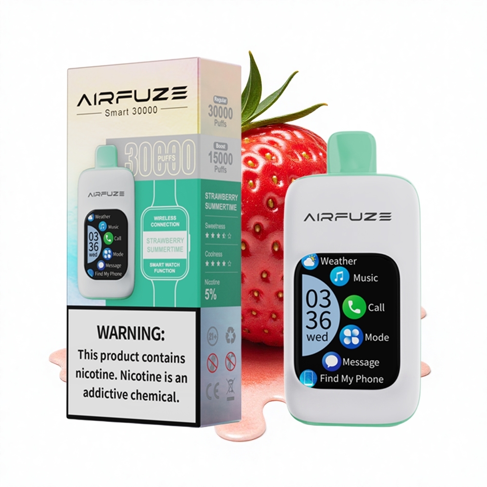AirFuze Smart 30000 Puffs Erdbeersommerzeit 900mAh Typ-C Display