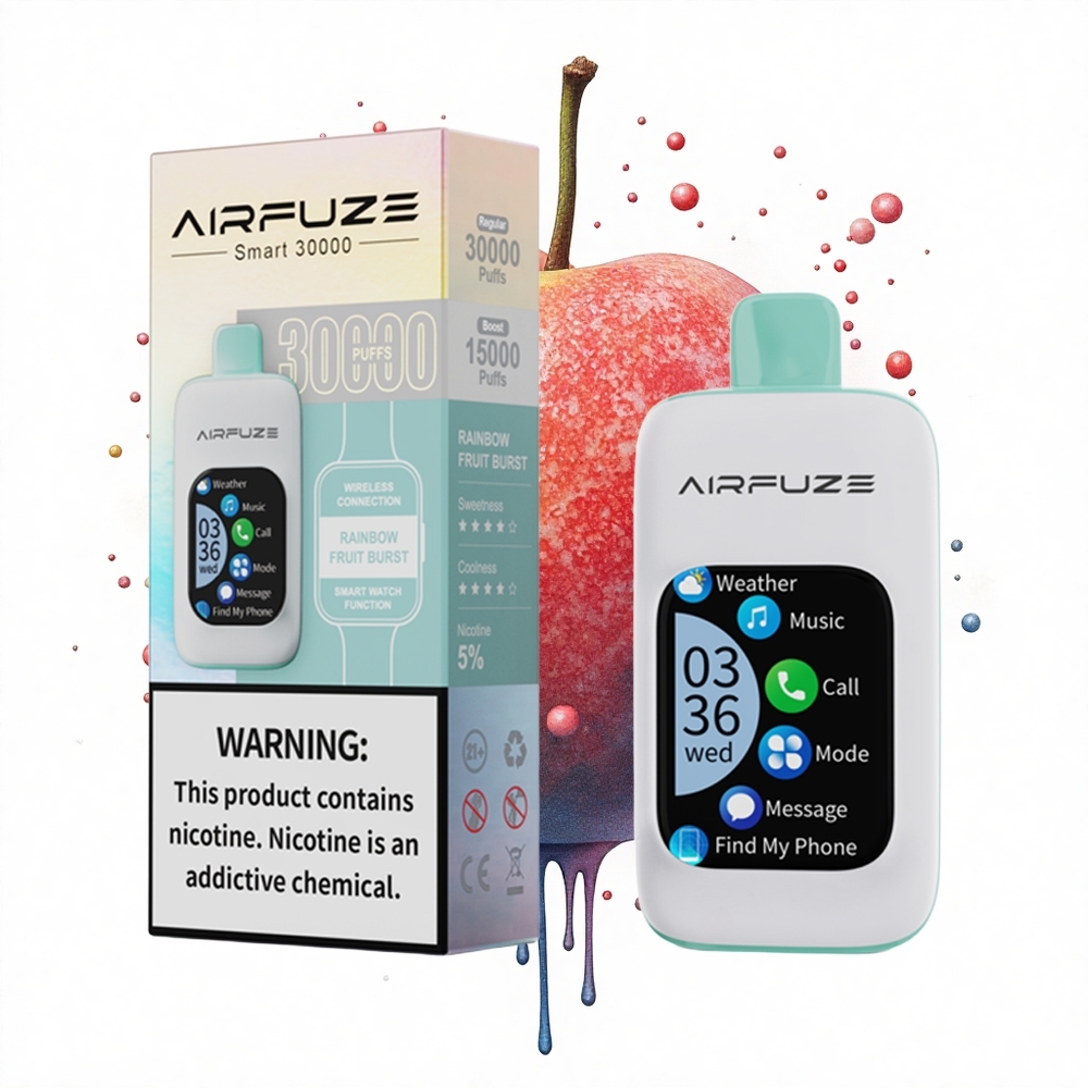 AirFuze Smart 30000 Puffs Regenbogen Frucht-Explosion mit 5% Nikotin und Typ-C-Ladung
