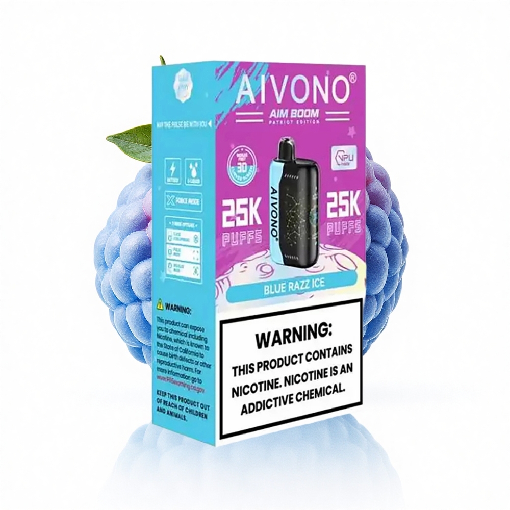 Aivono Aim Boom 25000 Puffs Blaue Himbeere Eis 650mAh Typ-C