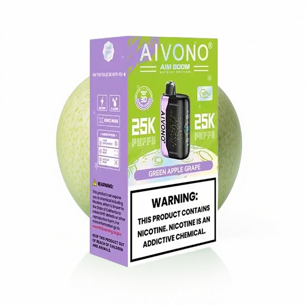 Aivono Aim Boom 25000 Puffs Grüner Apfel Traube 650mAh Typ-C