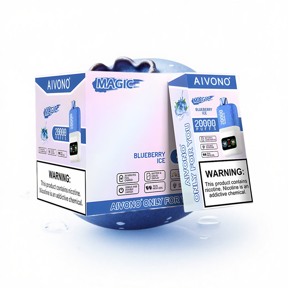 Aivono Aim Magic 20000 Puffs Blaubeer-Eis Dual Mesh Typ-C LCD