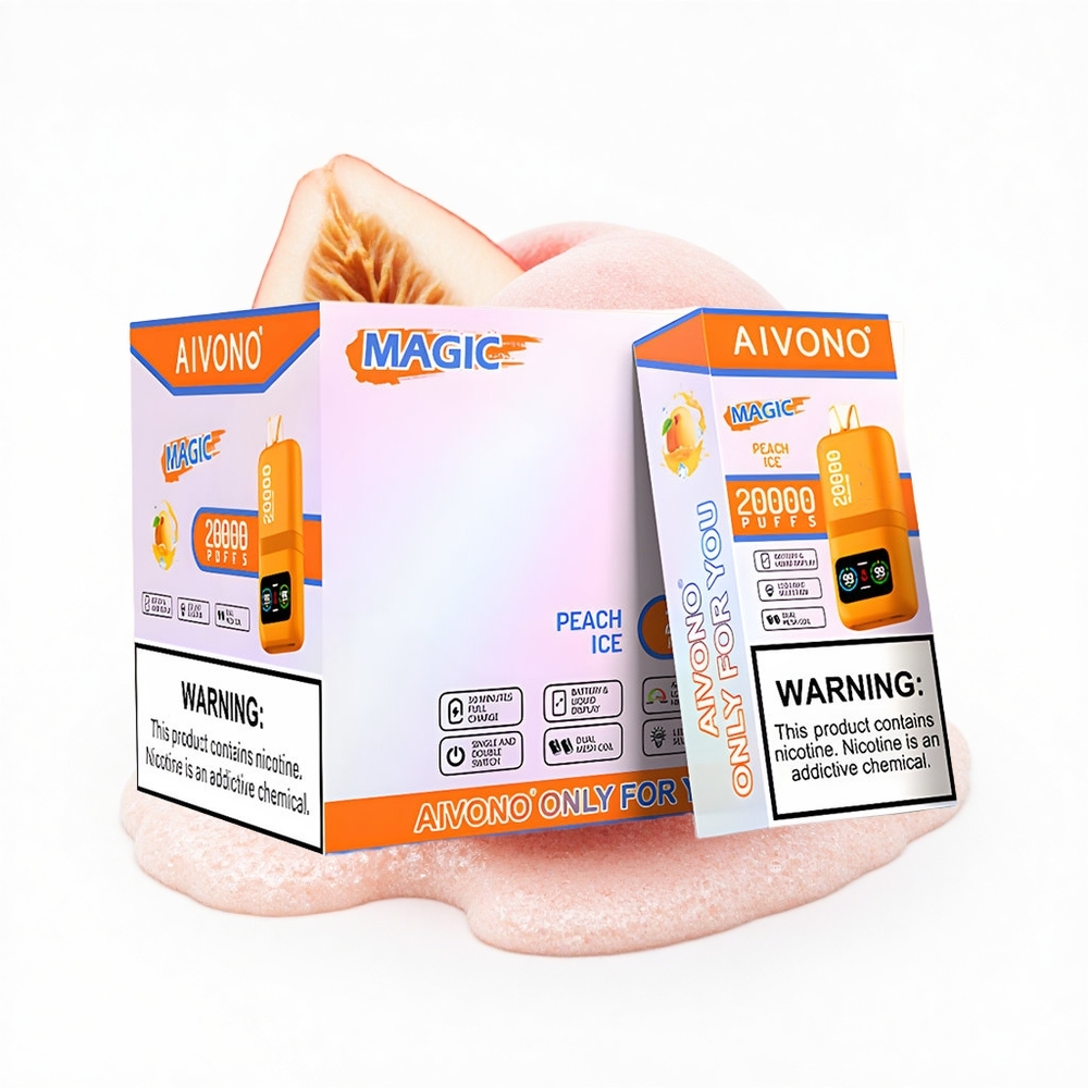 Aivono Aim Magic 20000 Puffs Pfirsich-Eis Dual Mesh LCD