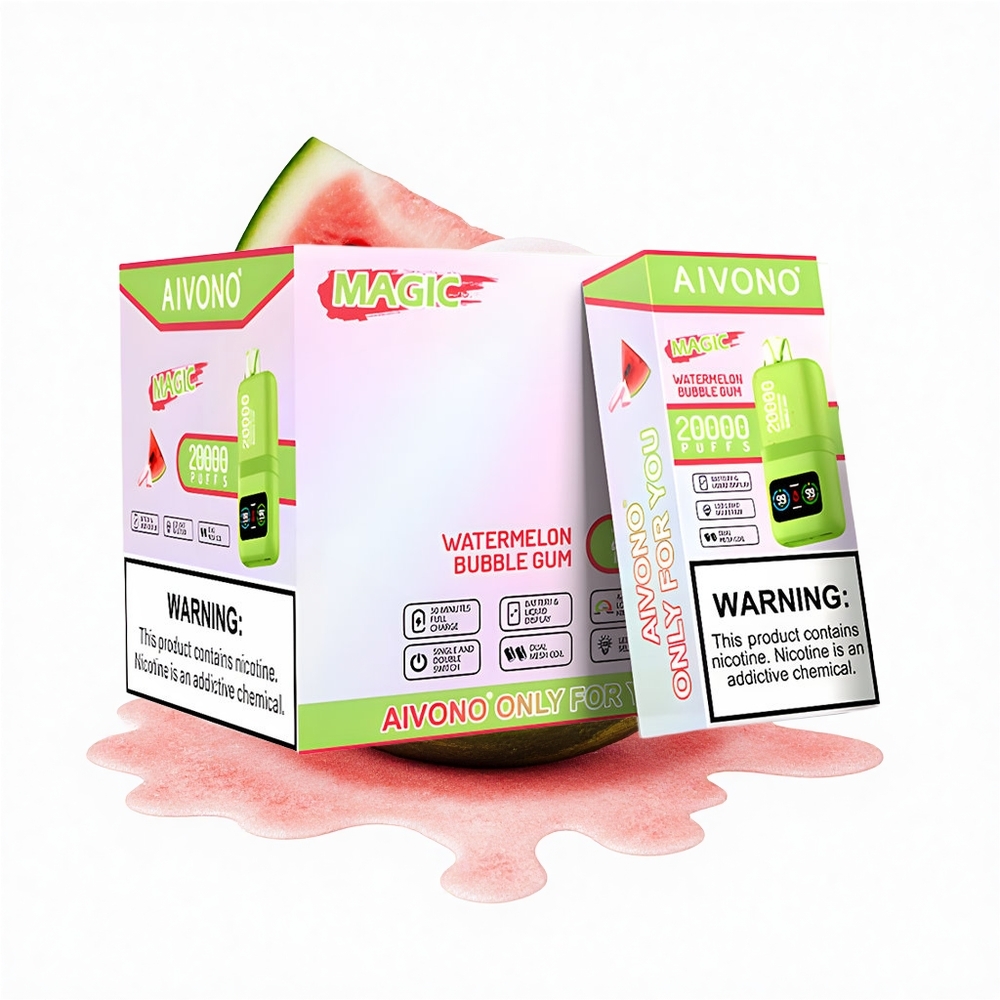 Aivono Aim Magic 20000 Puffs Wassermelonen-Kaugummi Dual Mesh LCD Typ-C