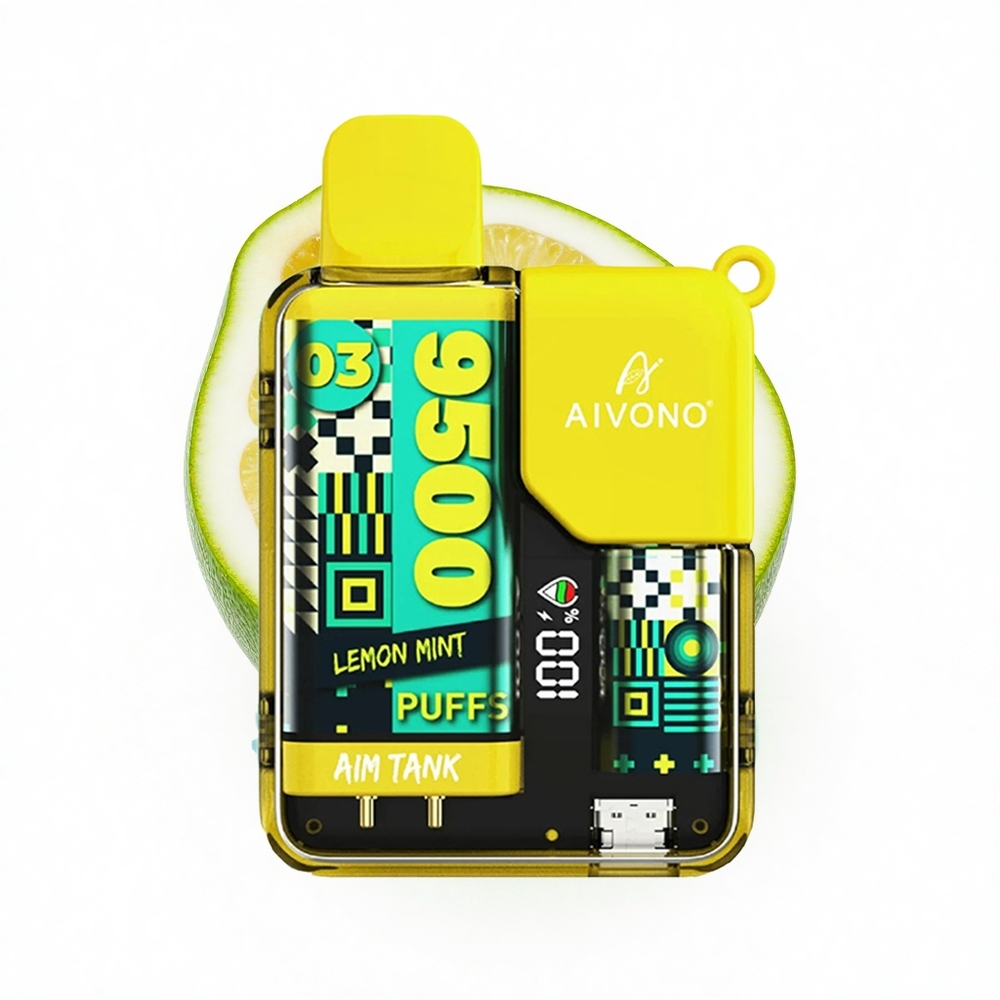 Aivono Aim Tank 9500 Puffs Zitronenminze 18ml 650mAh LCD