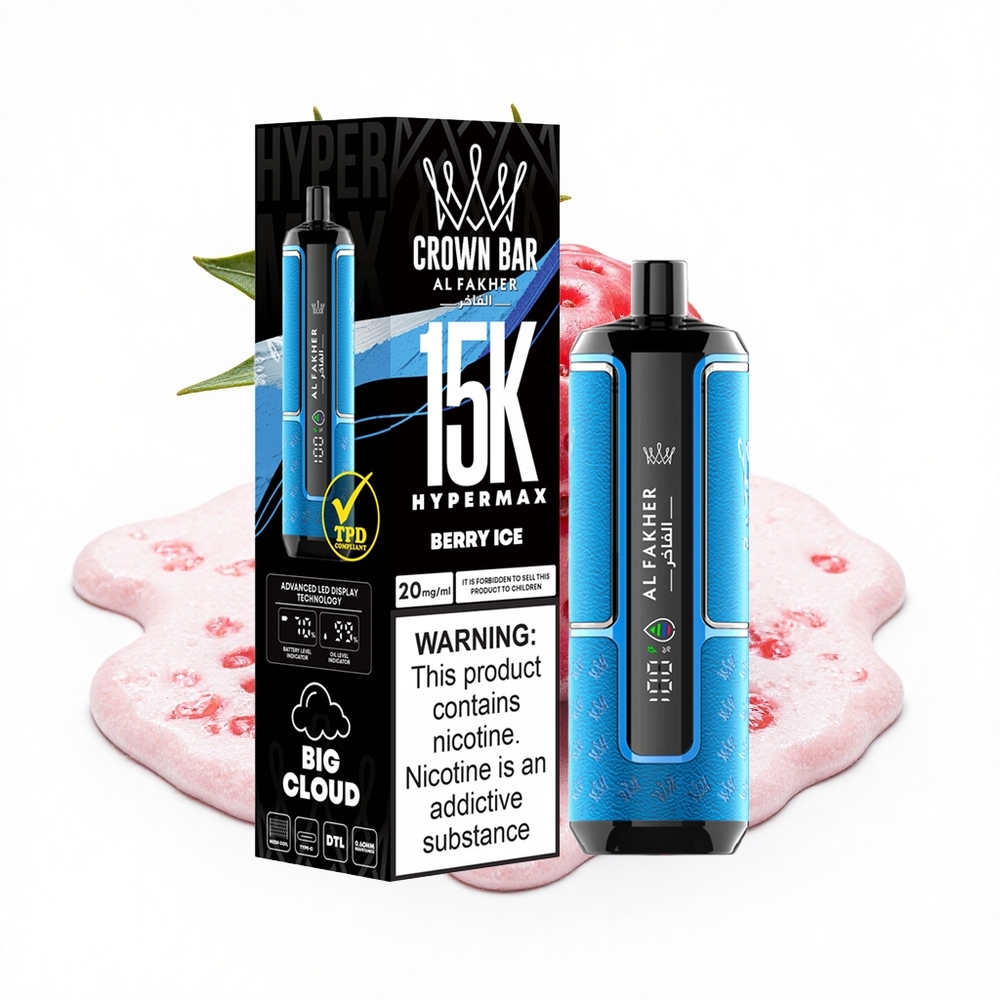 Al Fakher Crown Bar 15K Hypermax Beeren-Eis 22ml Typ-C 6mg
