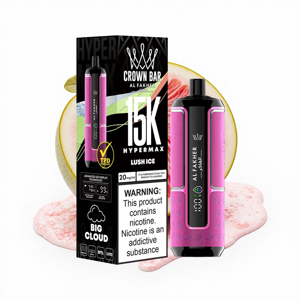 Al Fakher Crown Bar 15K Hypermax Frischer Eiswind 22ml 600mAh Typ-C