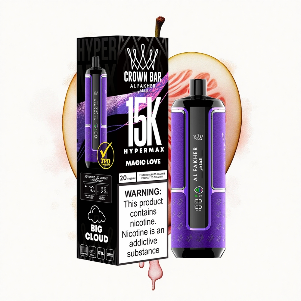 Al Fakher Crown Bar 15K Hypermax Magische Liebe 22ml 600mAh DTL
