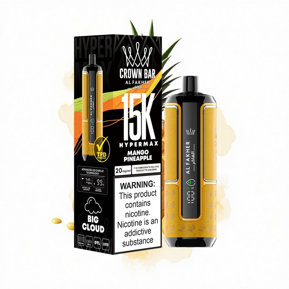 Al Fakher Crown Bar 15K Hypermax Mango Ananas Kompakt Leicht 22ml