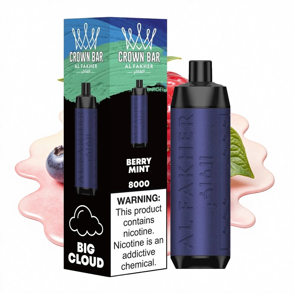 Al Fakher Crown Bar 8000 Crystal Beerenminze 600mAh Typ-C