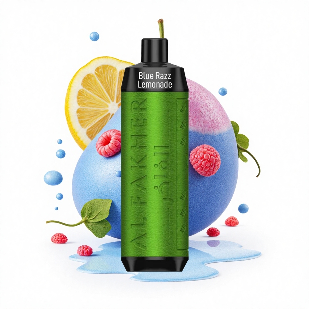 Al Fakher Crown Bar 8000 Crystal Blauer Himbeer-Zitronenlimonade mit 18ml Füllung und Typ-C-Ladung