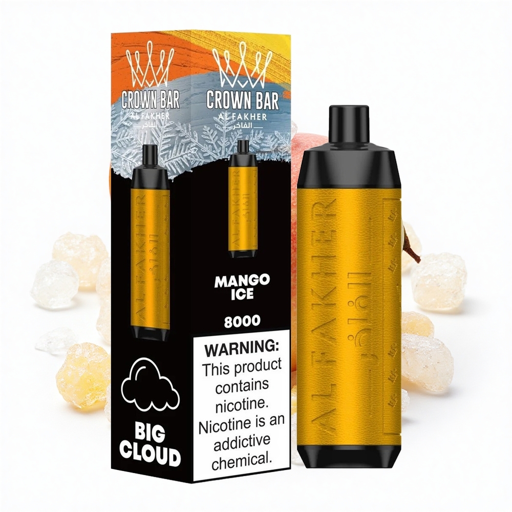 Al Fakher Crown Bar 8000 Crystal Mango-Eis 600mAh Typ-C 18ml