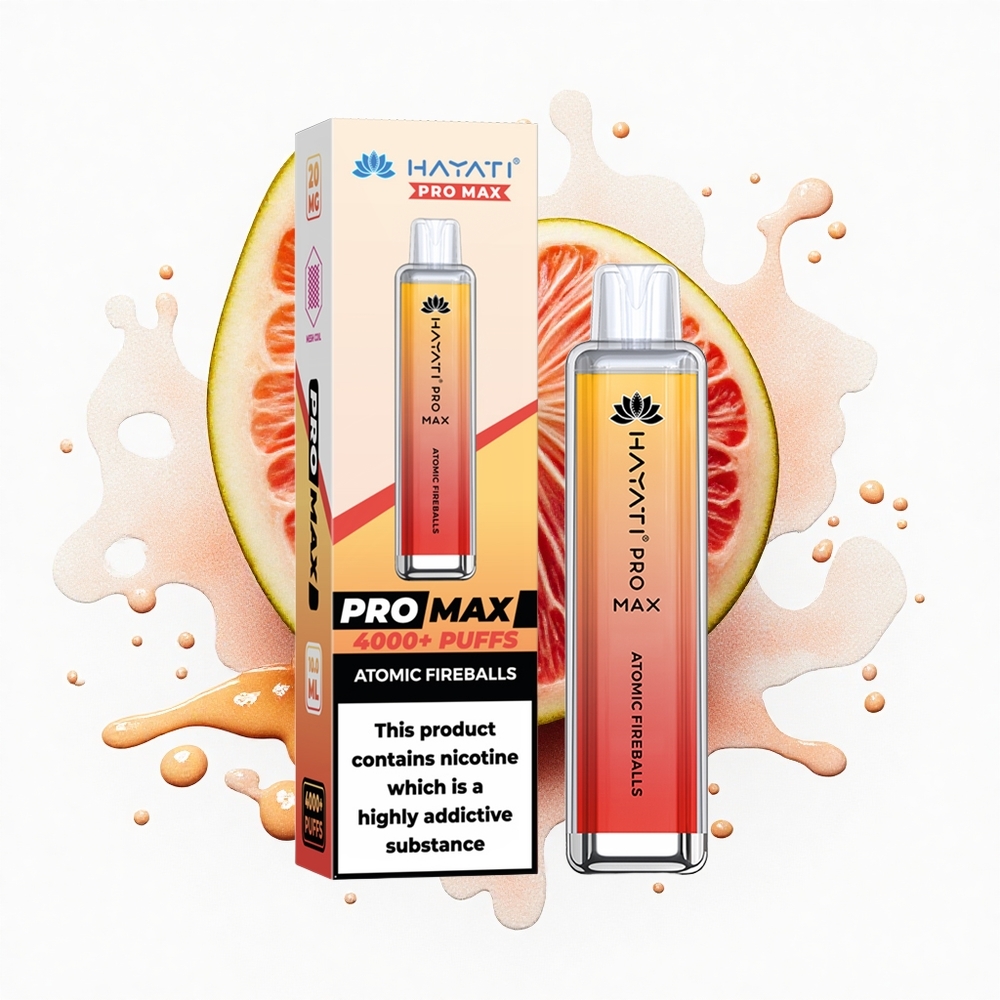 Hayati Pro Max 4000 Puffs Atomare Feuerbälle Pro Max Dual Ohm Rechargebar