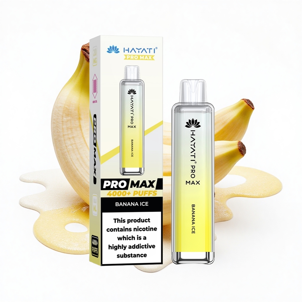 Hayati Pro Max 4000 Puffs Bananen-Eis Dual Mesh 1400mAh