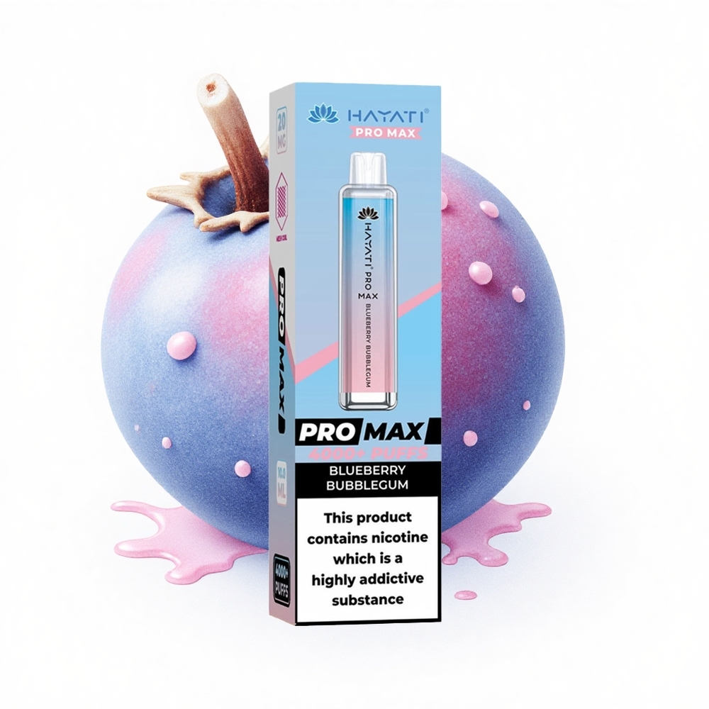 Hayati Pro Max 4000 Puffs Blaubeer-Bubblegum Dual Mesh Rechargebar