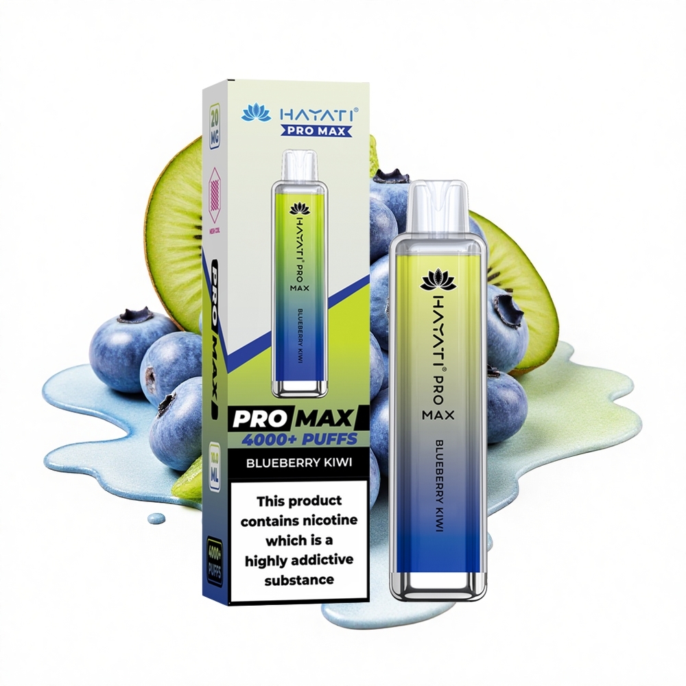 Hayati Pro Max 4000 Puffs Blaubeer-Kiwi Dual Mesh 2ml TPD