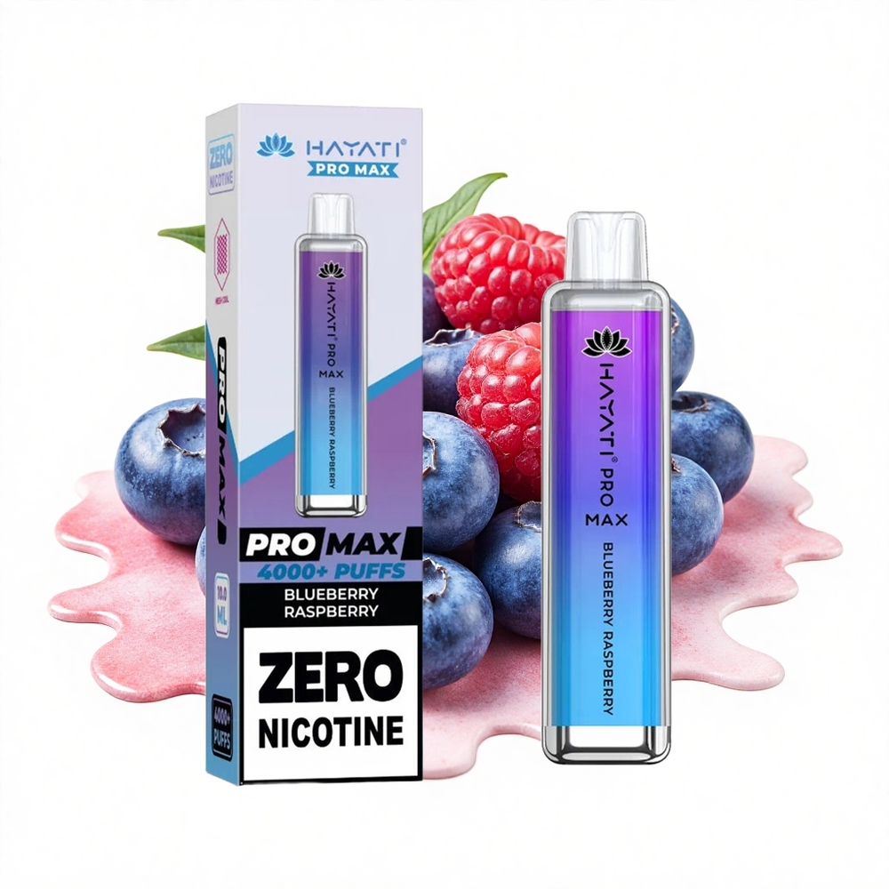 Hayati Pro Max 4000 Puffs Blaubeere Himbeere Dual Mesh 1400mAh Kristall