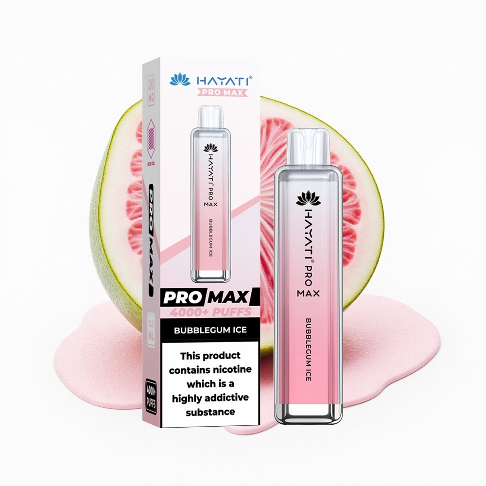 Hayati Pro Max 4000 Puffs Bubblegum-Eis 2ml Dual Mesh 5%