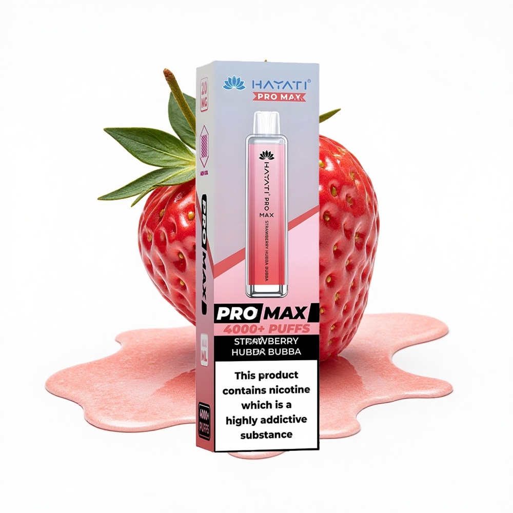 Hayati Pro Max 4000 Puffs Erdbeer-Hubba-Bubba Dual-Mesh 2ml TPD