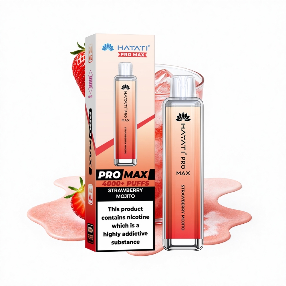 Hayati Pro Max 4000 Puffs Erdbeer-Mojito Dual-Mesh 1400mAh