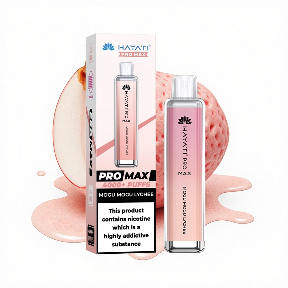 Hayati Pro Max 4000 Puffs Litschi Dual-Mesh Geladene Kristall