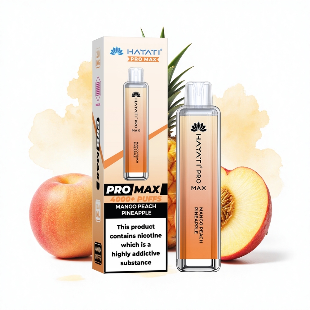 Hayati Pro Max 4000 Puffs Mango Pfirsich Ananas Dual Mesh 1400mAh Rechargebar
