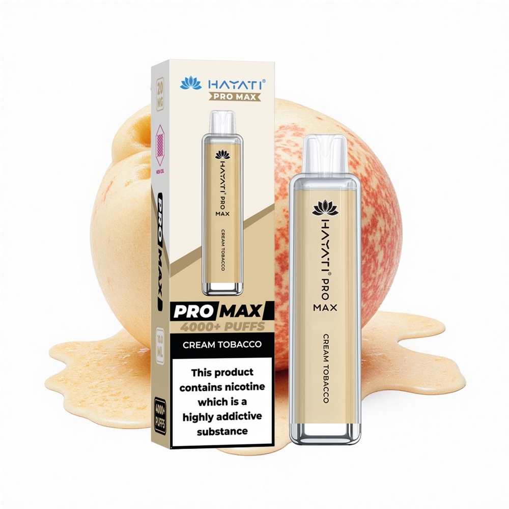 Hayati Pro Max 4000 Puffs Rauchige Sahne Dual Coil LED