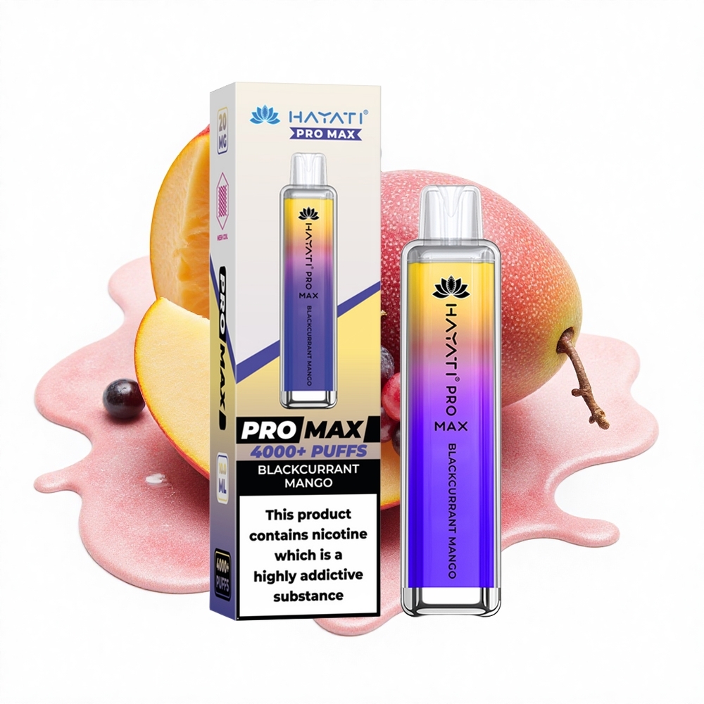 Hayati Pro Max 4000 Puffs Schwarze Johannisbeere Mango Dual Mesh 2ml