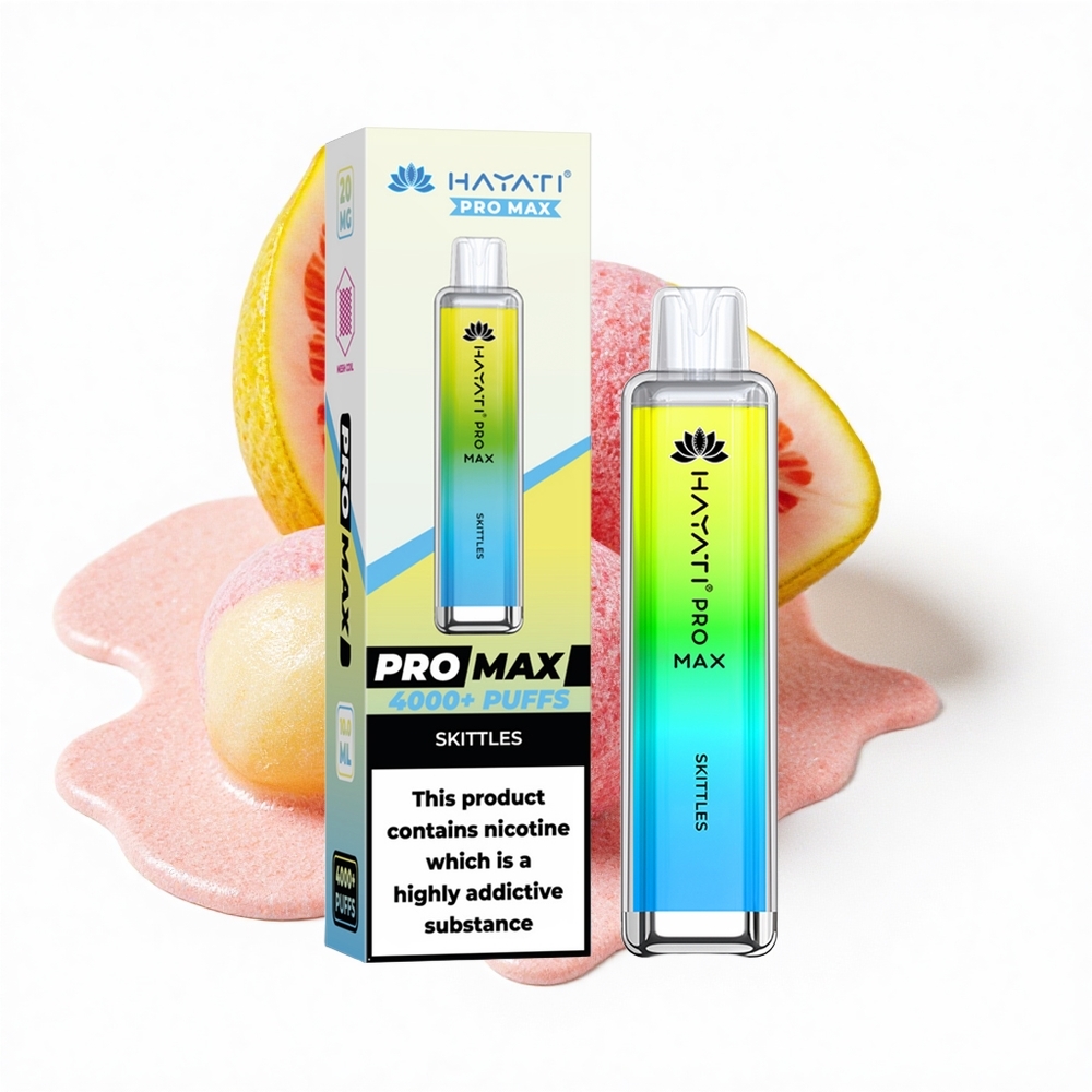 Hayati Pro Max 4000 Puffs Skittles Pro Max Dual Coil LED