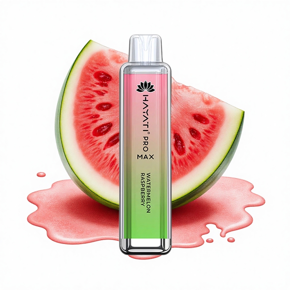 Hayati Pro Max 4000 Puffs Wassermelone Himbeere Dual Mesh 1400mAh Kristall