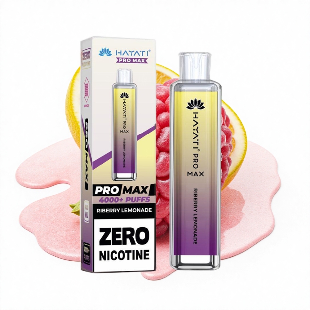 Hayati Pro Max 4000 Puffs Zitronenlimonade mit Ribisel und Dual-Mesh-Spule