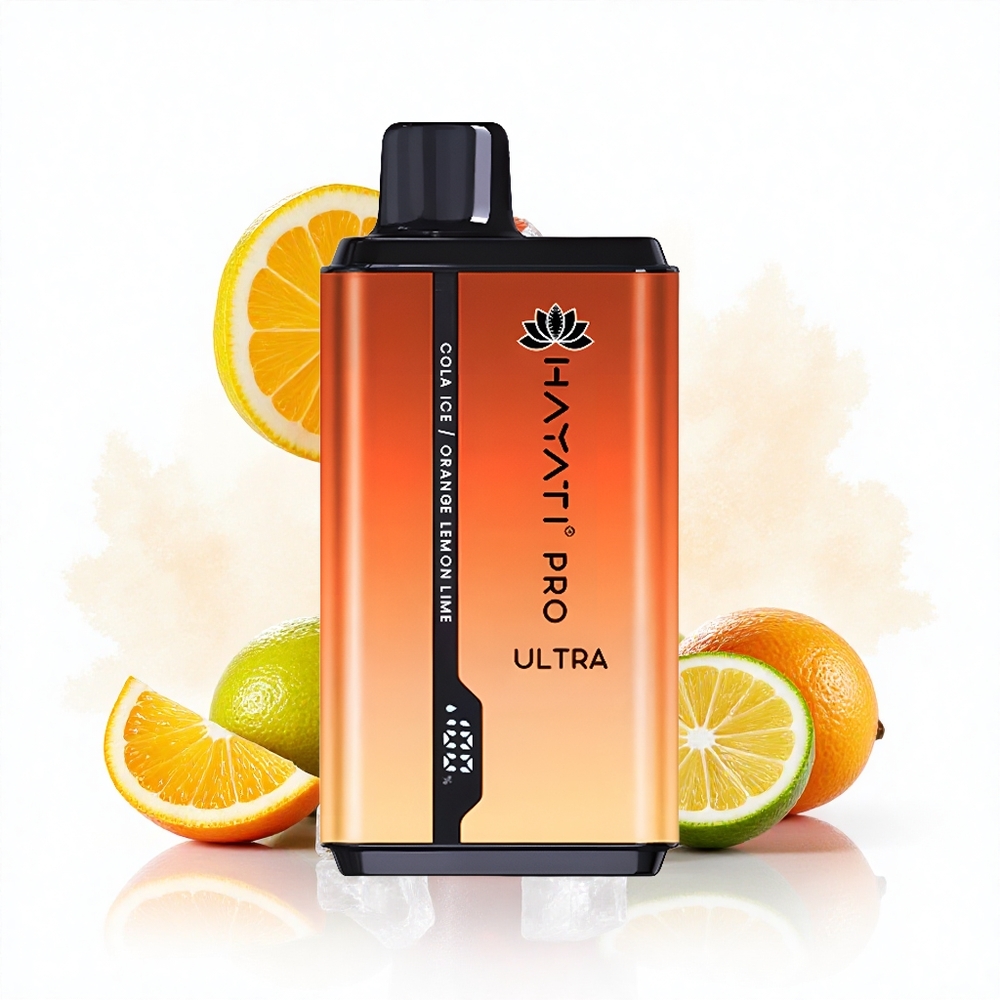 Hayati Pro Ultra 15000 Puffs Cola Eis Orange Zitrone & Limette 850mAh 24ml 2%