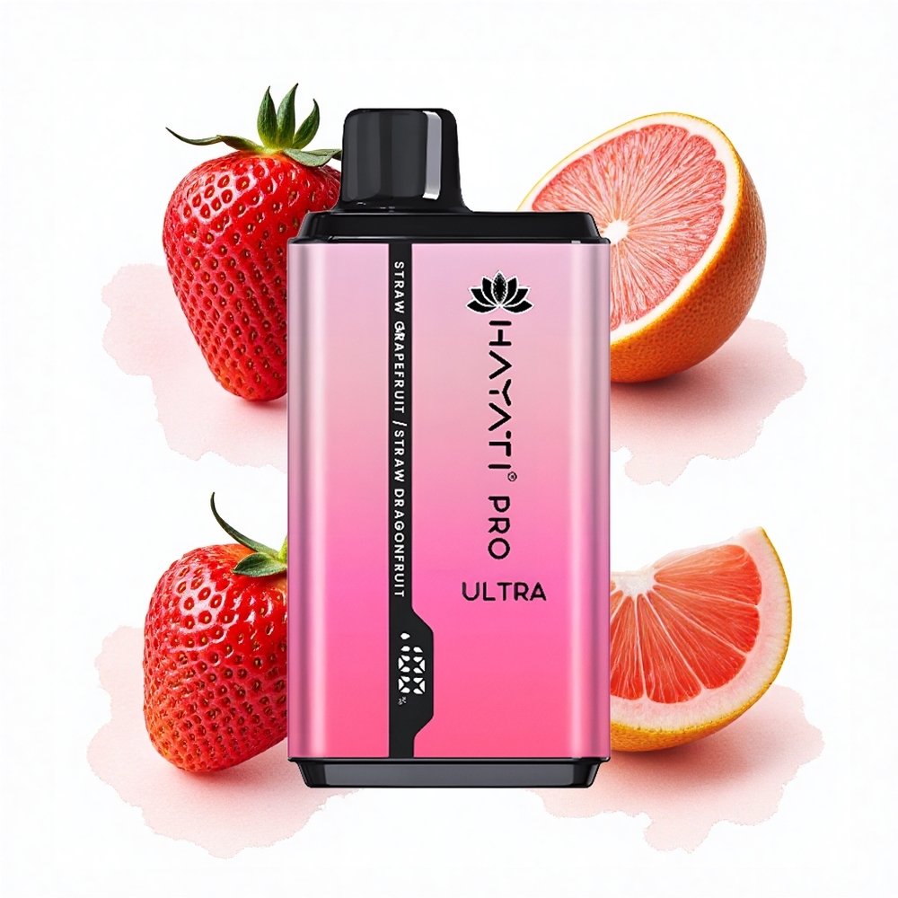 Hayati Pro Ultra 15000 Puffs Erdbeer Grapefruit Erdbeer Drachenfrucht 850mAh 24ml 2%