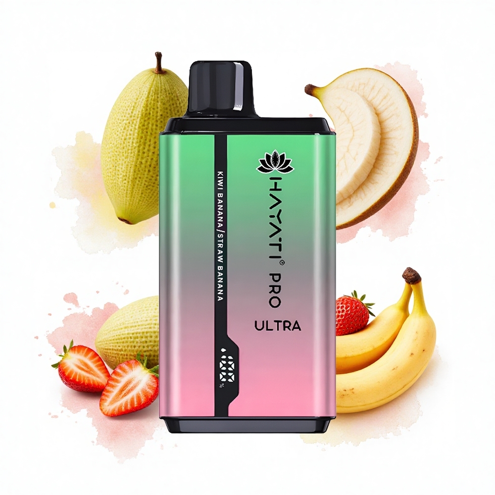Hayati Pro Ultra 15000 Puffs Kiwi Banane Erdbeere Banane 850mAh 12ml 2%