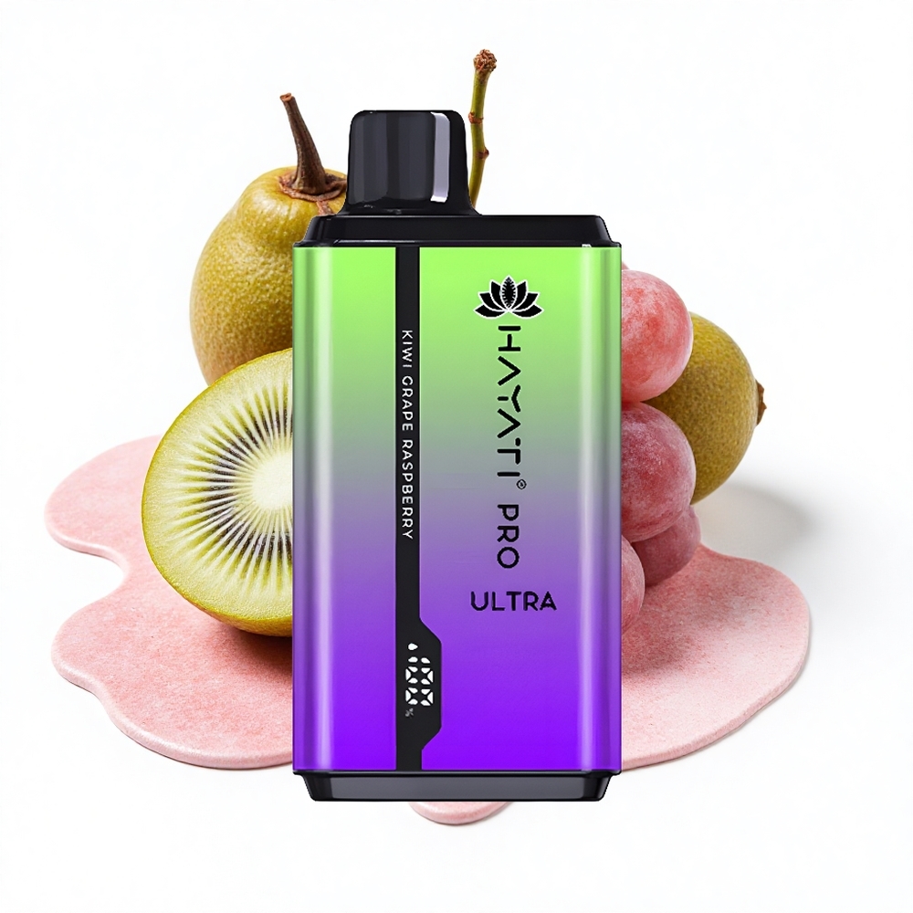Hayati Pro Ultra 15000 Puffs Kiwi Traube Himbeere 850mAh 24ml 2%