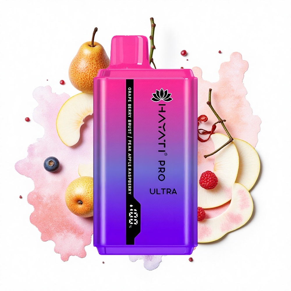 Hayati Pro Ultra 15000 Puffs Traubenbeerenausbruch Birne Apfel Himbeere 850mAh 24ml