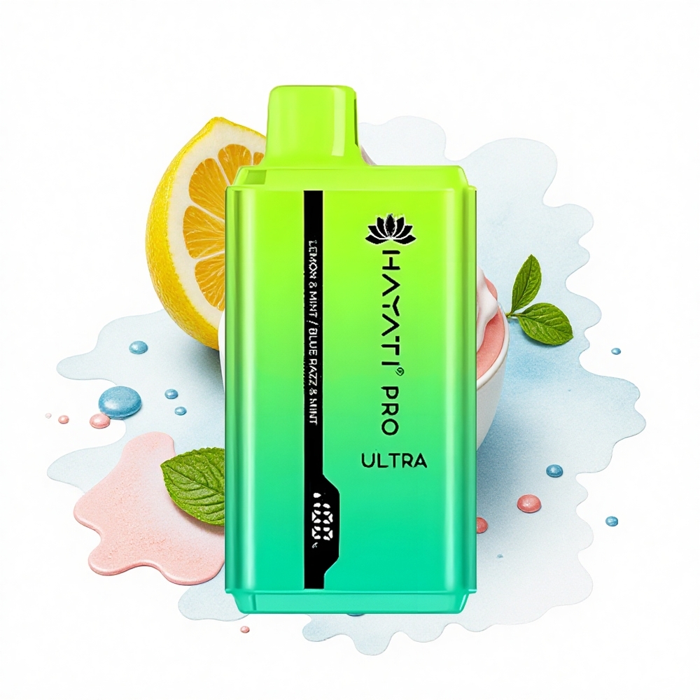 Hayati Pro Ultra 15000 Puffs Zitrone & Minze Blau-Razz & Minze 850mAh 24ml 2%