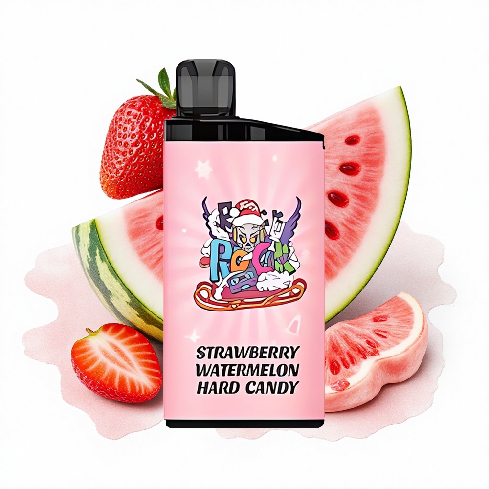 IGET Bar 3500 Puffs Erdbeer-Wassermelone Hartbonbon mit 1400 mAh Mesh Coil