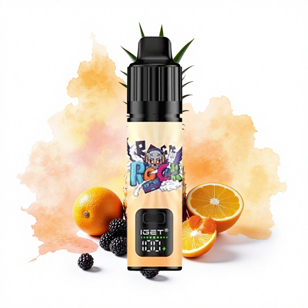IGET BAR PLUS S3 POD 10000 Puffs Schwarzbrommelbeere Ananas Orange 5% 18ml 1.0 Ohm