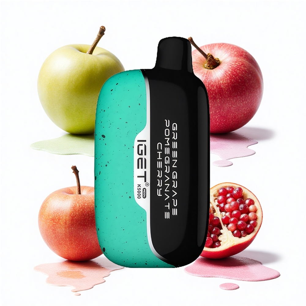 IGET Moon K5000 Puffs Grüne Traube Granatapfel Kirsche PC 1.35 Ohm 81.5 g