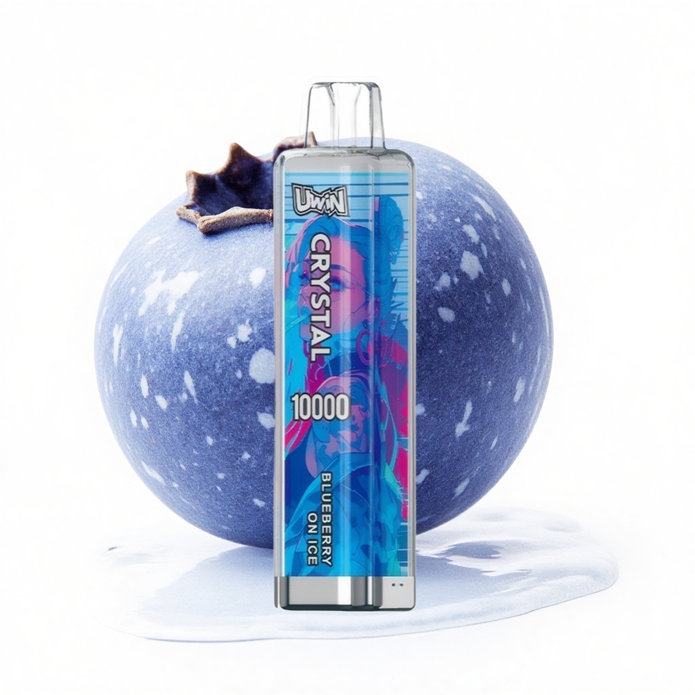 Uwin Crystal 10000 Puffs Blaubeer-Eis mit RGB-Licht und Typ-C-Ladung