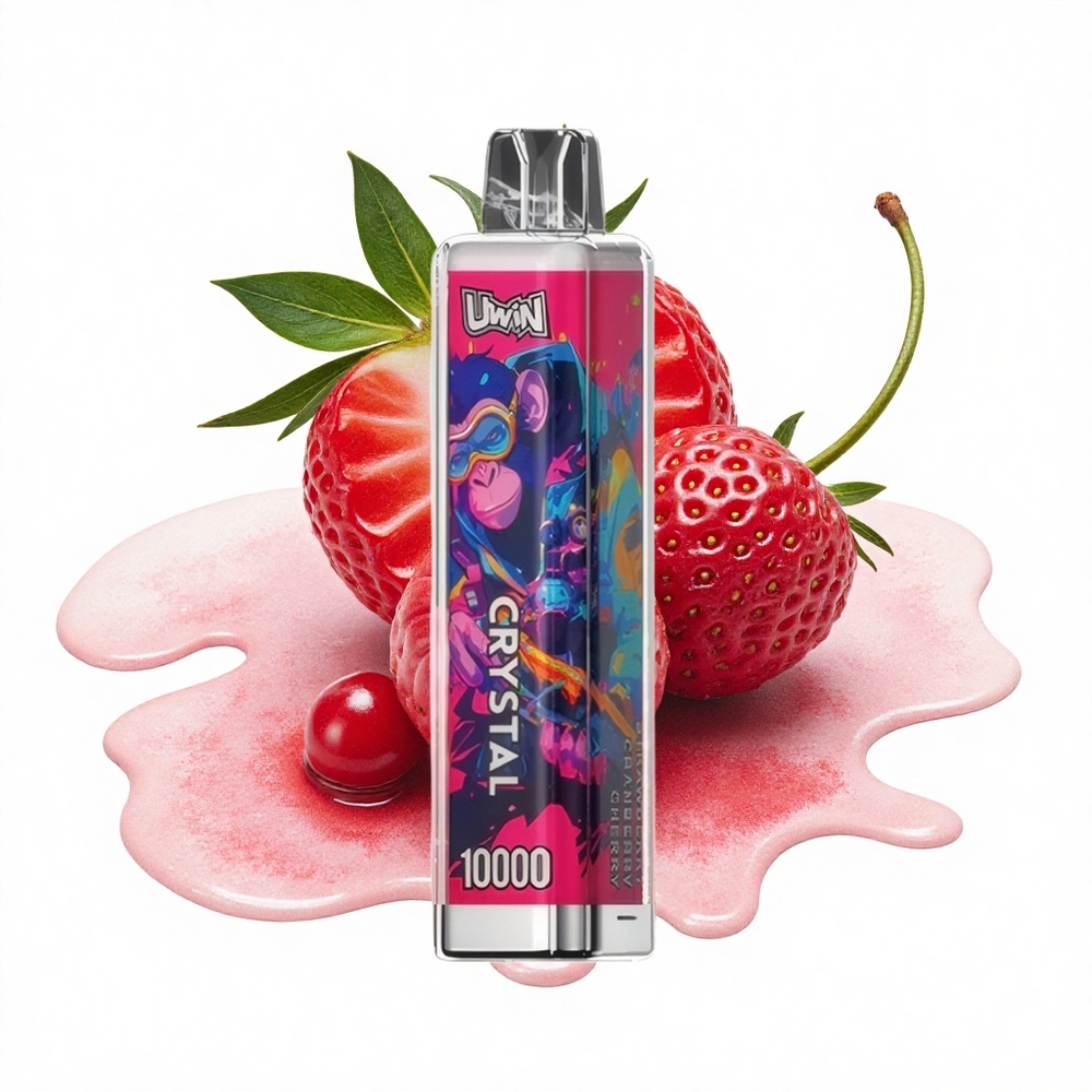 Uwin Crystal 10000 Puffs Erdbeer-Preiselbeer-Kirsche RGB-Licht 18ml Typ-C 0,8 Ohm