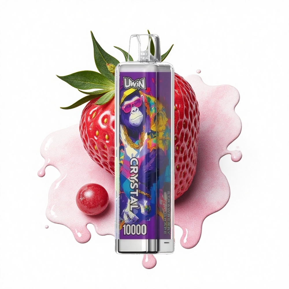Uwin Crystal 10000 Puffs Erdbeer-Traube RGB Licht 18ml