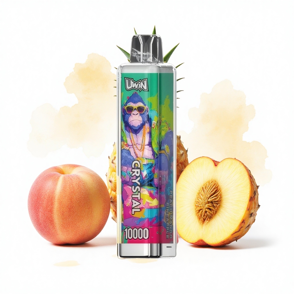 Uwin Crystal 10000 Puffs Pfirsich-Mango-Ananas RGB Licht 18ml 650mAh Typ-C