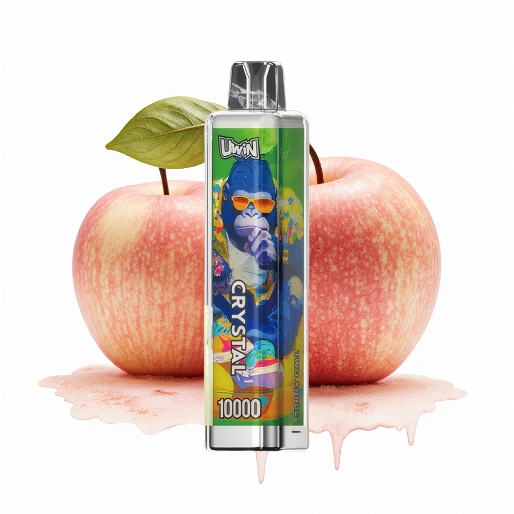 Uwin Crystal 10000 Puffs Zwei Apfel RGB Blitz Typ-C Netz