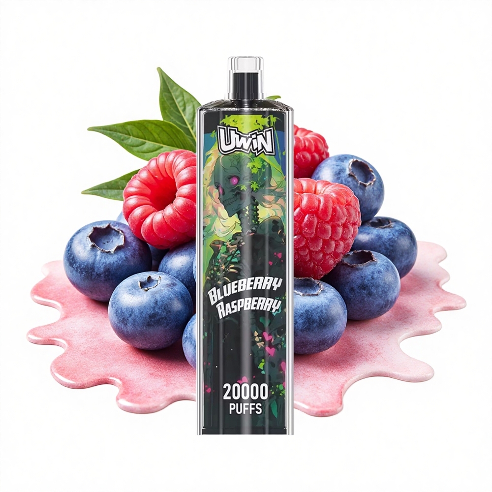Uwin Shisha Hookah Crystal 20000 Puffs Blaubeere Himbeere Typ-C Mesh