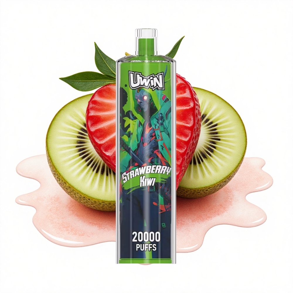 Uwin Shisha Hookah Crystal 20000 Puffs Erdbeer-Kiwi Typ-C Mesh 22ml