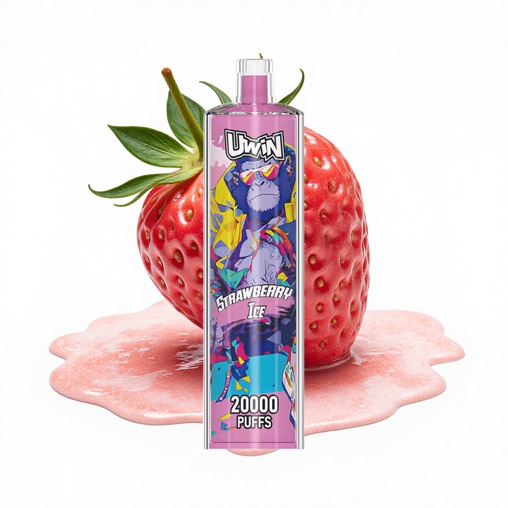 Uwin Shisha Hookah Crystal 20000 Puffs Erdbeereis Typ-C Mesh 22ml
