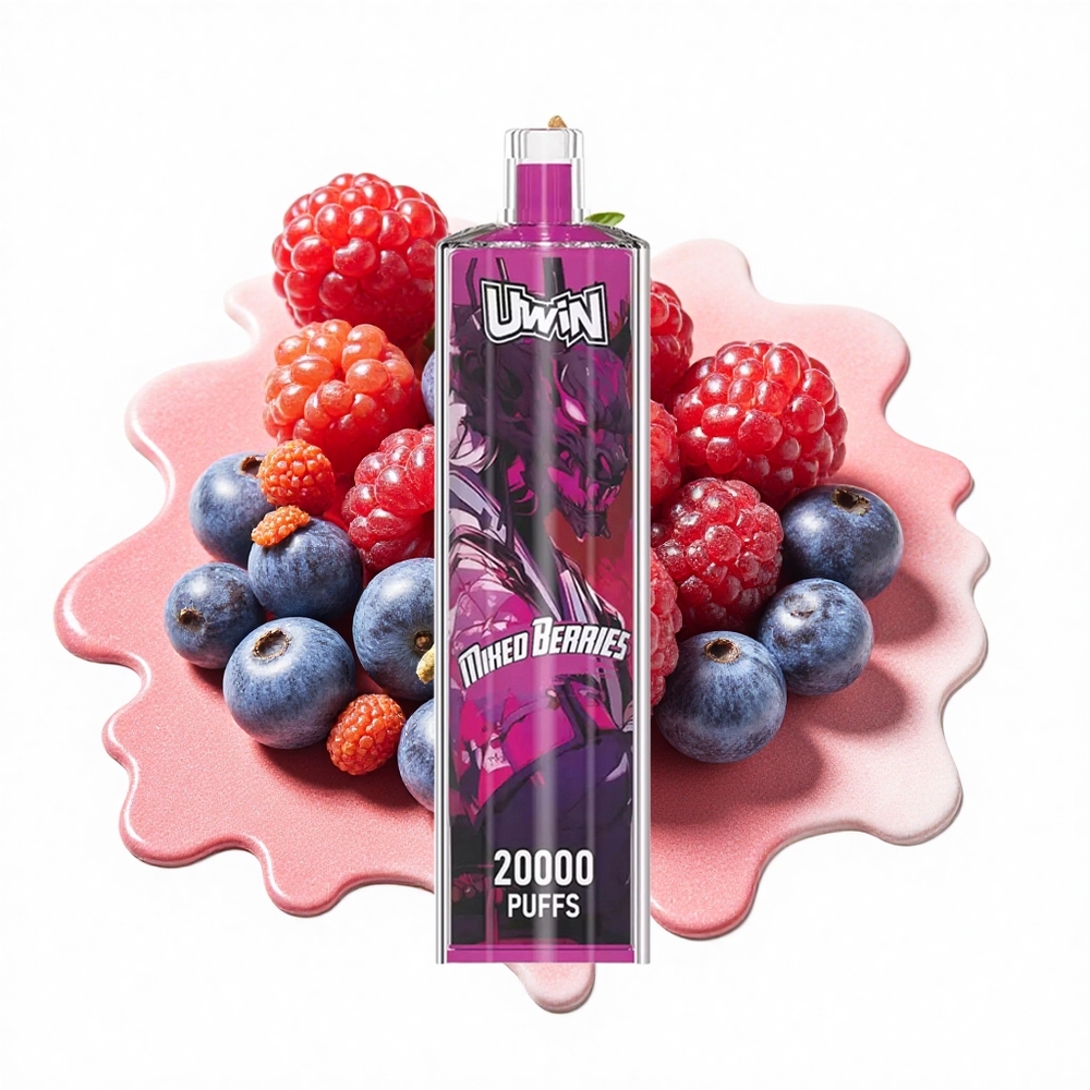 Uwin Shisha Hookah Crystal 20000 Puffs Gemischte Beeren Typ-C Netzspule